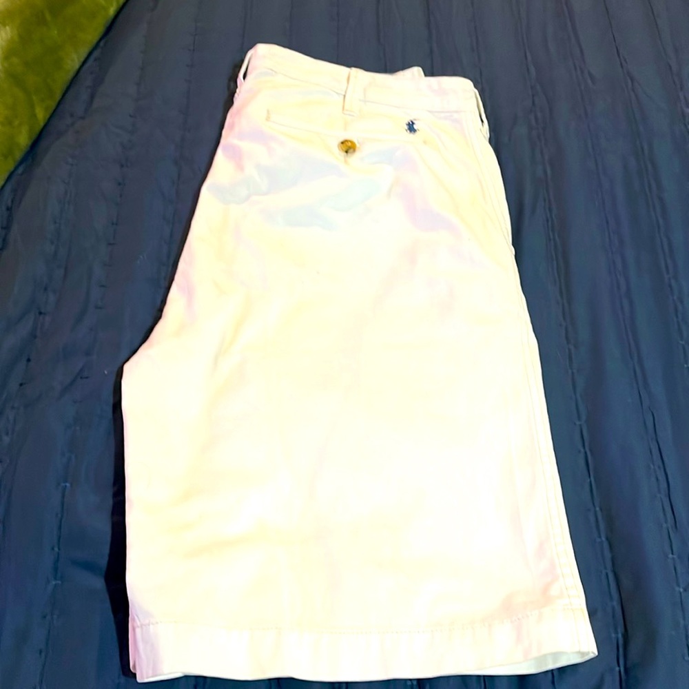 White polo shorts